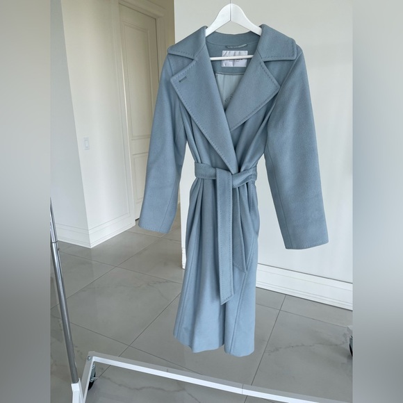 MaxMara Manuela Icon Blue Belted Coat - Picture 13 of 13